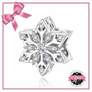 Elegant Silver Snowflake Charm